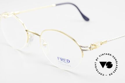Fred Feroe - M Rare Oval Luxury Eyeglasses, temples are twisted like a hawser; sailor's MUST HAVE, Made for Men and Women
