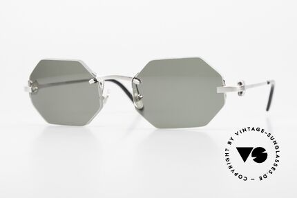 Cartier C-Decor Octag Octagonal Luxury Shades, octagonal rimless CARTIER luxury shades from '99, Made for Men and Women