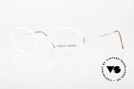 Giorgio Armani 363 Oval Eyeglasses Crystal 90's Details