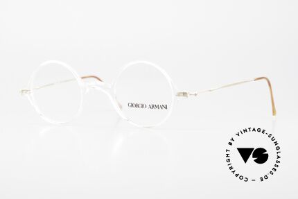 Giorgio Armani 365 Round Glasses Crystal 90's Details