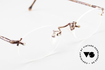 Giorgio Armani 195 Rimless Vintage Frame Oval, unworn, NOS, one of a kind and outstanding quality, Made for Men and Women