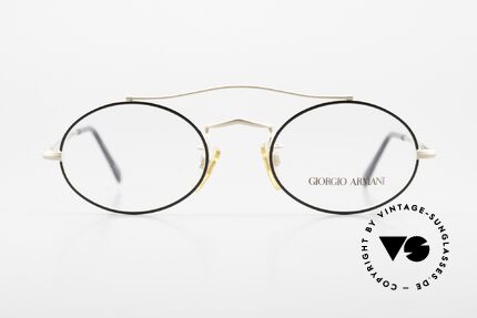 Giorgio Armani 115 90's Designer Eyeglasses, oval metal frame with a striking bridge, UNIQUE, Made for Men and Women