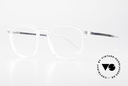 Mykita Pal Square Panto Glasses Unisex, crystal clear front with characteristic Mykita temples!, Made for Men and Women
