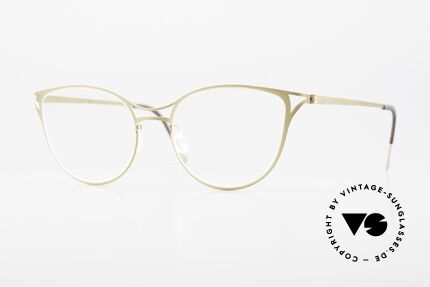 Lindberg 9605 Strip Titanium Ladies Glasses Titanium Gold Details