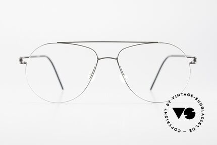 Lindberg Raymond Air Titan Rim Men's Specs Aviator Style, noble men's model with crossbar: col K24M/U9 (black), Made for Men Lindberg Raymond Air Titan Rim Men's Specs Aviator Style, noble men's model with crossbar: col K24M/U9 (black), Made for Men