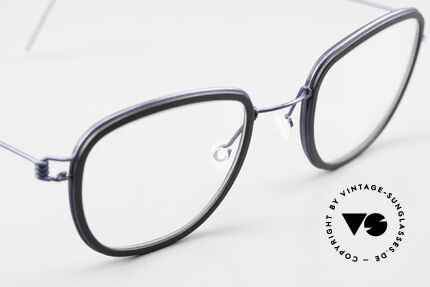 Lindberg Niels Air Titan Rim Unisex Frame Acetate Inner Rim, unworn, NOS, with original magnetic case by Lindberg, Made for Men and Women