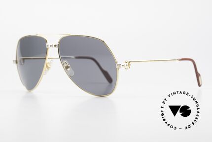 Cartier Vendome Santos - L Sun Lenses With Cartier Logo, Santos Decor (with 3 screws) in LARGE size 62-14, 140, Made for Men
