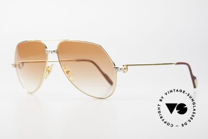 Sunglasses Cartier Vendome Santos M Orange Gradient Sun Lenses