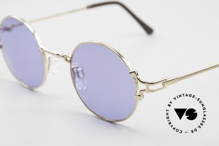 Neostyle Academic 9 Small Round 80s Sunglasses, gold-plated frame can be glazed with opticals, Made for Men and Women