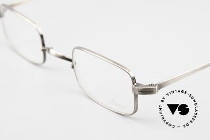 Lunor T3-E-MT AS Square Titan Frame Antique S, precious square model; reading glasses for gentlemen, Made for Men
