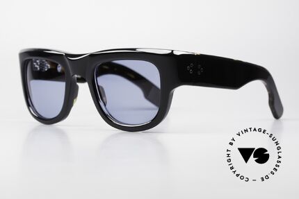 Jacques Marie Mage Donovan Massive Shades For Men 60's, Noir, Cerulean, Sterling Silver, LIMITED 54-26, Made for Men