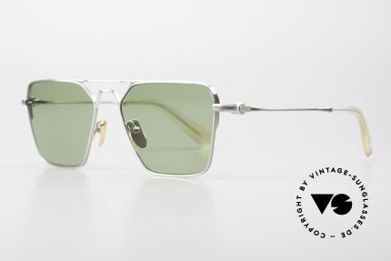 Jacques Marie Mage Omaha Titanium Shades For Men, Antique, Light Green, Matte Beige, Limited 56/17, Made for Men