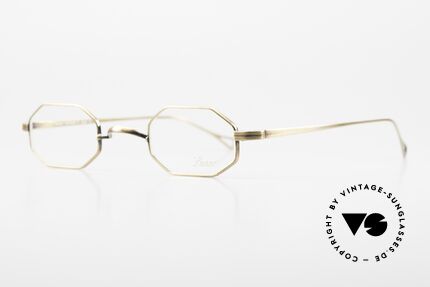 Lunor T4-E-MT AG Octagonal Frame Antique Gold, lightweight and very comfortable (MADE IN JAPAN), Made for Men and Women