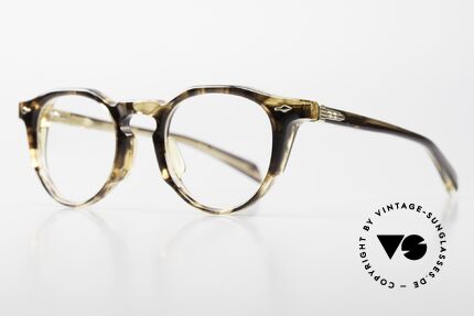 Jacques Marie Mage Sheridan Panto Glasses Western Style, Flash, Demo Lens, Light Gold, Limited, size 46/22, Made for Men and Women