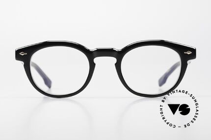 Jacques Marie Mage Noland Black Panto Specs Midnight, a homage to the American artist Kenneth Noland, Made for Men and Women