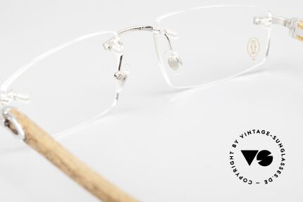 Cartier C-Decor Rimless Africa Bubinga Wood Glasses, Size: medium, Made for Men and Women