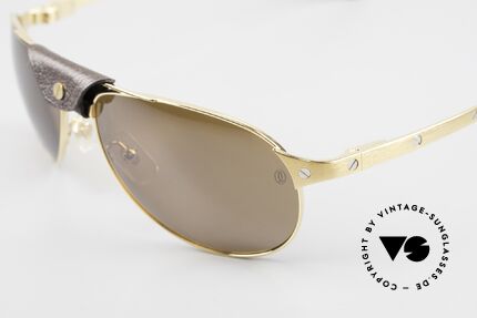 Cartier Santos Dumont Pilot Shades Leather Bridge, with famous leather bridge & flexible spring hinges, Made for Men
