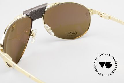 Sunglasses Cartier Santos Dumont Pilot Shades Leather Bridge