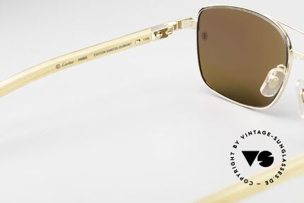 Cartier Santos De Cartier Wood Frame Pilot Polarized, Size: medium, Made for Men