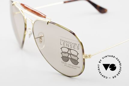 Ray Ban Outdoorsman II Tortuga Changeable Brown USA, changeable lenses darken automatically in the sun, Made for Men