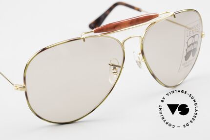 Ray Ban Outdoorsman II Tortuga Changeable Brown USA, unworn (like all our vintage Ray Ban B&L eyewear), Made for Men