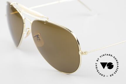 Ray Ban Outdoorsman II B&L USA 80's Aviator B15, gold-plated frame, UNWORN, with a new RB case, Made for Men