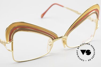 Casanova Arché 7 Limited Art Eyeglasses 24ct, unworn 1980's rarity for all art lovers, in size 54-20, Made for Women