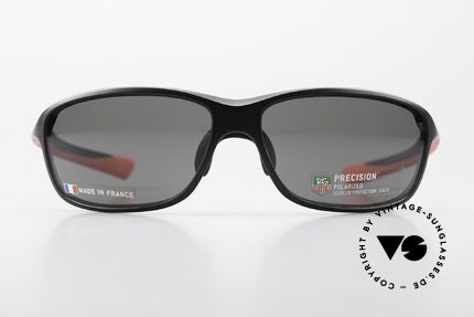 Tag Heuer 6021 Precision Polarized Sports Shades Men, sporty men's shades of the "27 degree temple" series, Made for Men