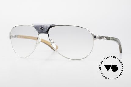 Cartier Santos Dumont Wood Frame & Leather Bridge, CARTIER Wood glasses of the Santos Dumont series, Made for Men
