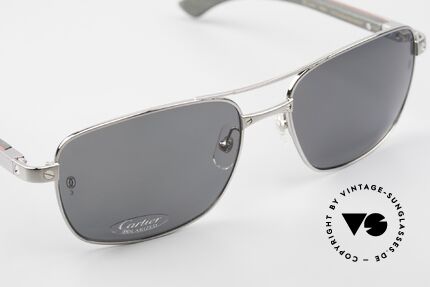 Cartier Santos De Cartier Large Wood Frame Polarized, unworn original from 2010 with full orig. packaging, Made for Men