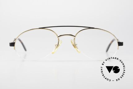 Bugatti 09211 Frame With Nylor Thread, oval metal glasses with flexible spring hinges, Made for Men