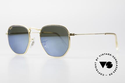 Ray ban hexagonal bleu best sale