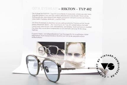 DITA Rikton Type 402 Blue Chameleon Sun Lenses, Size: large, Made for Men