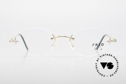 Fred Fidji F4 Rimless Eyeglasses Rose Gold, marine design (distinctive FRED) in top-notch quality!, Made for Women