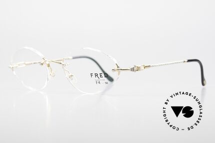 Fred Fidji F4 Rimless Eyeglasses Rose Gold, model named after the Fiji Islands (South Pacific Ocean), Made for Women