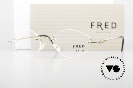 Fred Fidji F4 Rimless Eyeglasses Rose Gold, Size: medium, Made for Women