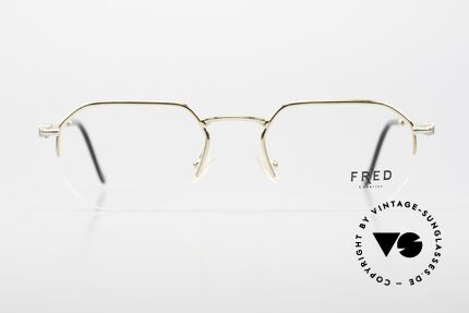 Fred Shetland Semi Rimless Luxury Frame, marine design (distinctive Fred) in high-end quality, Made for Men