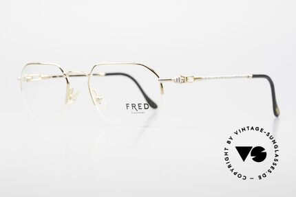 Fred Shetland Semi Rimless Luxury Frame, model named after the Shetland Islands (Scotland), Made for Men