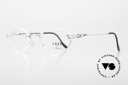 Fred Orcade F3 Rimless Platinum Eyeglasses, named after the archipelago in the N. Isles of Scotland, Made for Women