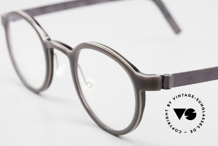 Lindberg 1014 Acetanium Round Designer Specs Panto, AE40: front looks like horn; temples slightly purple, Made for Men and Women