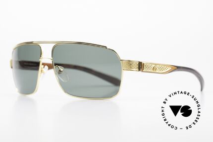 Maybach The Admiral I 24kt Yellow Gold Wood Frame, with wooden temples (walnut) & flexible hinges, Made for Men