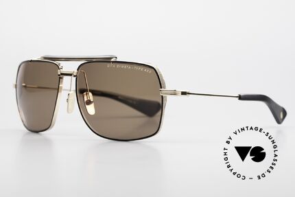 DITA Symeta Type 403 Flight Series Frame Black Gold, aviator glasses modified in "wrap around" design, Made for Men