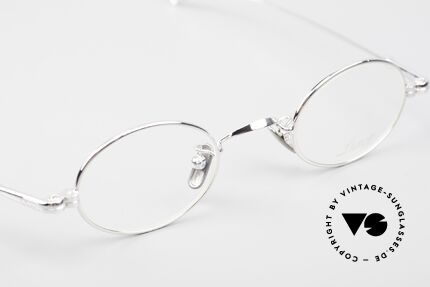 Lunor V 101 Small Oval Frame Platinum, of course, an unworn original with pure titanium pads, Made for Men and Women