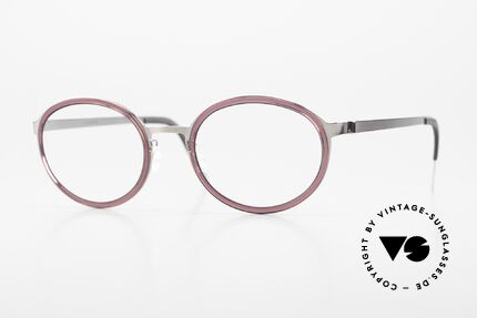 Lindberg 9740 Strip Titanium Oval Ladies Specs Raspberry, Lindberg glasses for ladies from 2018, Strip Titanium, Made for Women