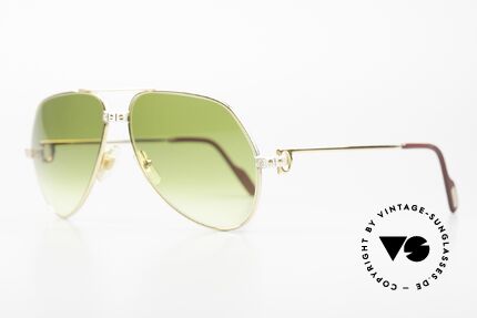 Cartier Vendome Santos - M Aviator Shades 1980's 1990's, Santos Decor (with 3 screws): MEDIUM size 59-14, 140, Made for Men and Women