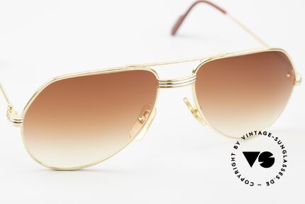 Cartier Vendome LC - S Luxury Sunglasses from 1983, new, reddish brown gradient sun lenses; 100% UV protect., Made for Men and Women
