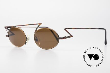 Casanova LC30 Zig Zag Sunglasses 1990's, model is often called zig-zag glasses / flash shades, Made for Men and Women