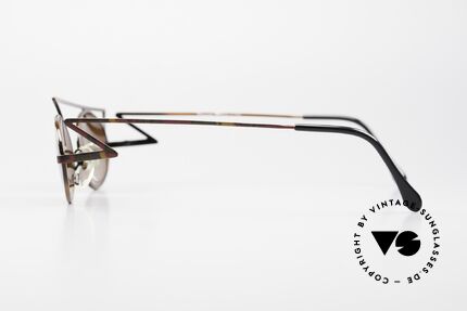 Casanova LC30 Zig Zag Sunglasses 1990's, frame design according to art nouveau architecture, Made for Men and Women