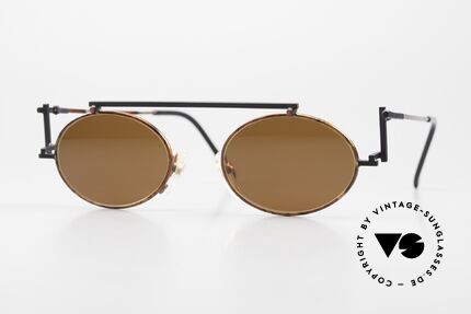 Casanova RVC4 Art Sunglasses Bauhaus Style, oval Casanova sunglasses, mod. RVC4, size 48/20, col. 03, Made for Men and Women