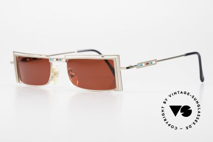 Casanova LC5 Square Frame 3D Red Lenses, LC ="Liberty Collezione", which is Ital. "Art Nouveau", Made for Men and Women